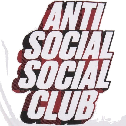 Anti Social Social Club Plaid Red Tee White - Supra Sneakers