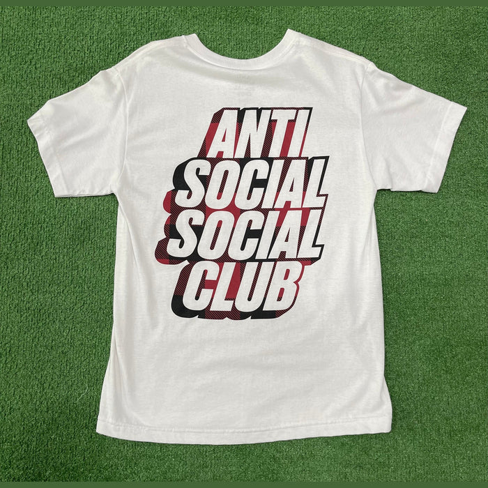 Anti Social Social Club Plaid Red Tee White, T-Shirt - Supra Sneakers