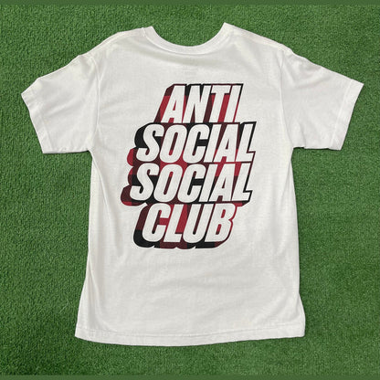 Anti Social Social Club Plaid Red Tee White, T-Shirt - Supra Sneakers