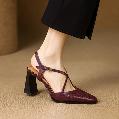 Audrey Genuine Leather Heels