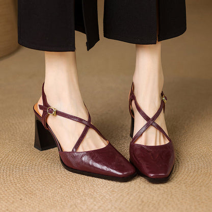 Audrey Genuine Leather Heels