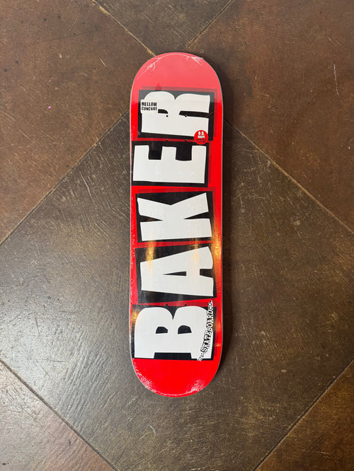 Baker Red/White Logo Deck - 8.0