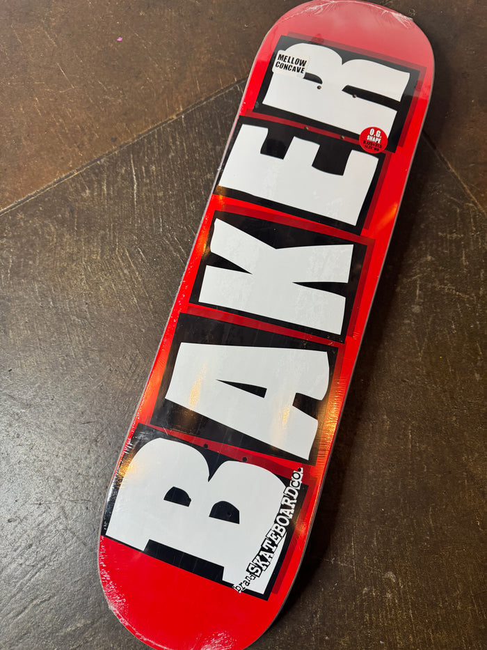 Baker Red/White Logo Deck - 8.0