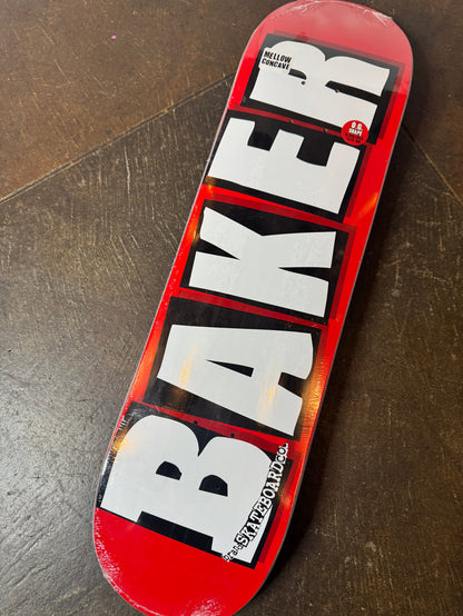 Baker Red/White Logo Deck - 8.12
