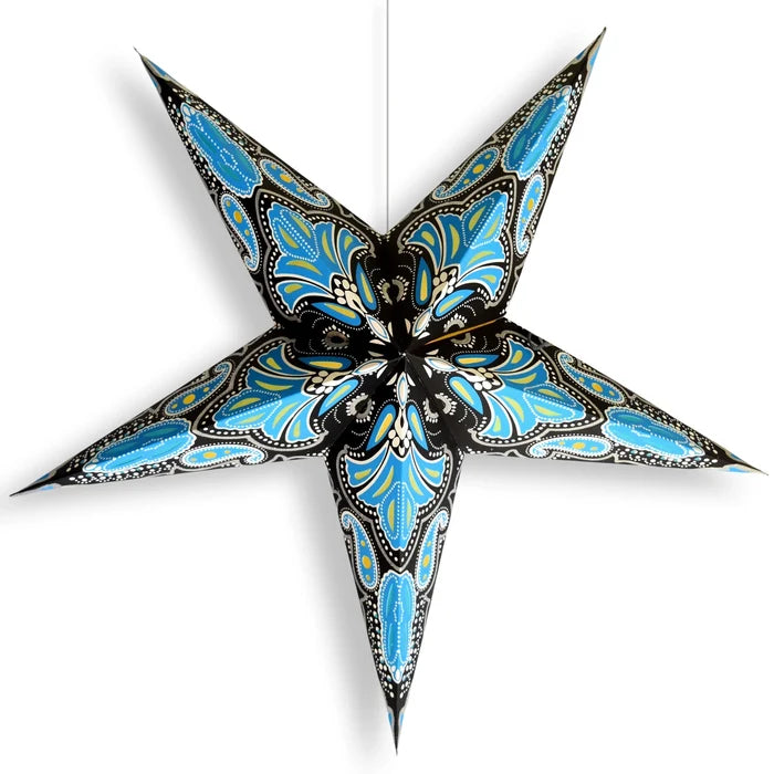 Blue Aura Paper Star Lantern