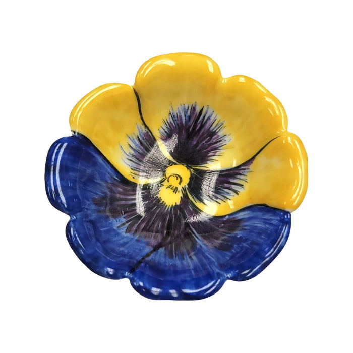 Blue Flower Bud Limoges Box Porcelain Limoges valentine rose garden French Trinket Box