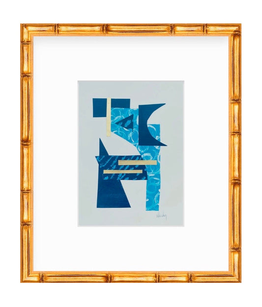Blue Collage I painting Mary Kathryn Kendig - Christenberry Collection