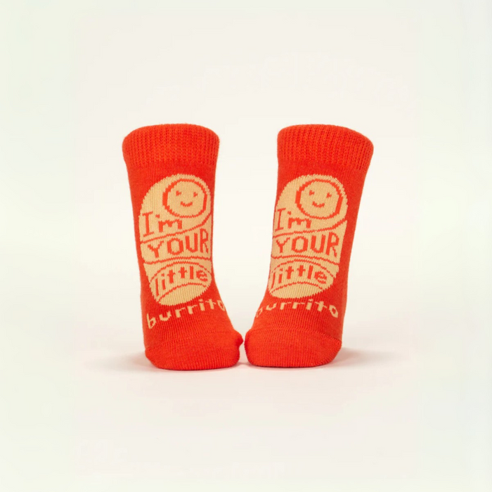 Blue Q Baby Socks Set of 2 Pairs - 'I'm Your Little Burrito' / 'Don't Blame Your Farts On Me'