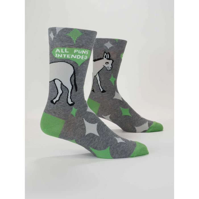 Blue Q Men's Socks 'All Puns Intended'