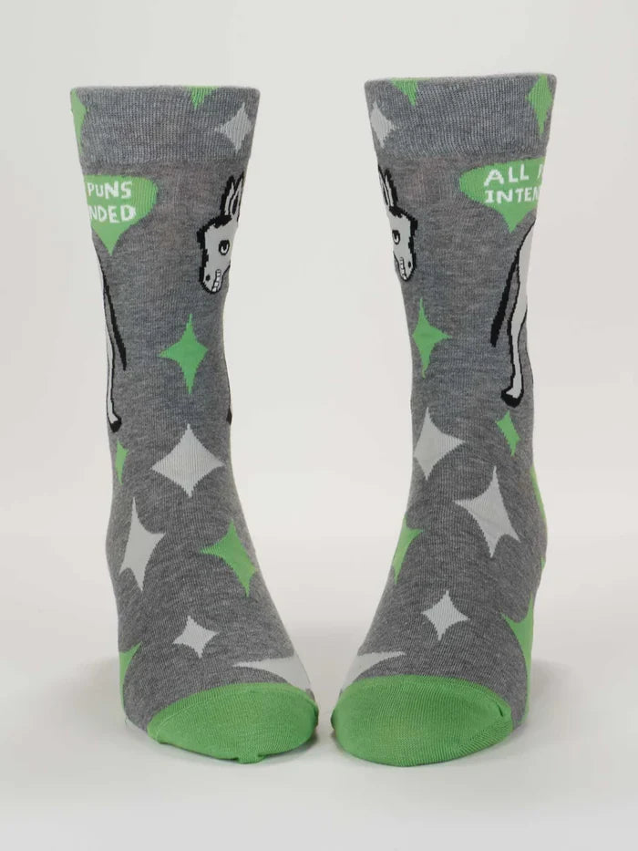 Blue Q Men's Socks 'All Puns Intended'