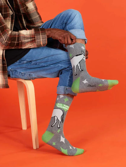 Blue Q Men's Socks 'All Puns Intended'