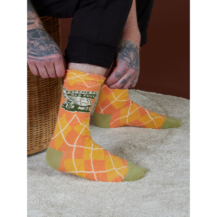 Blue Q Men's Socks 'Crotchety Old Fuck'