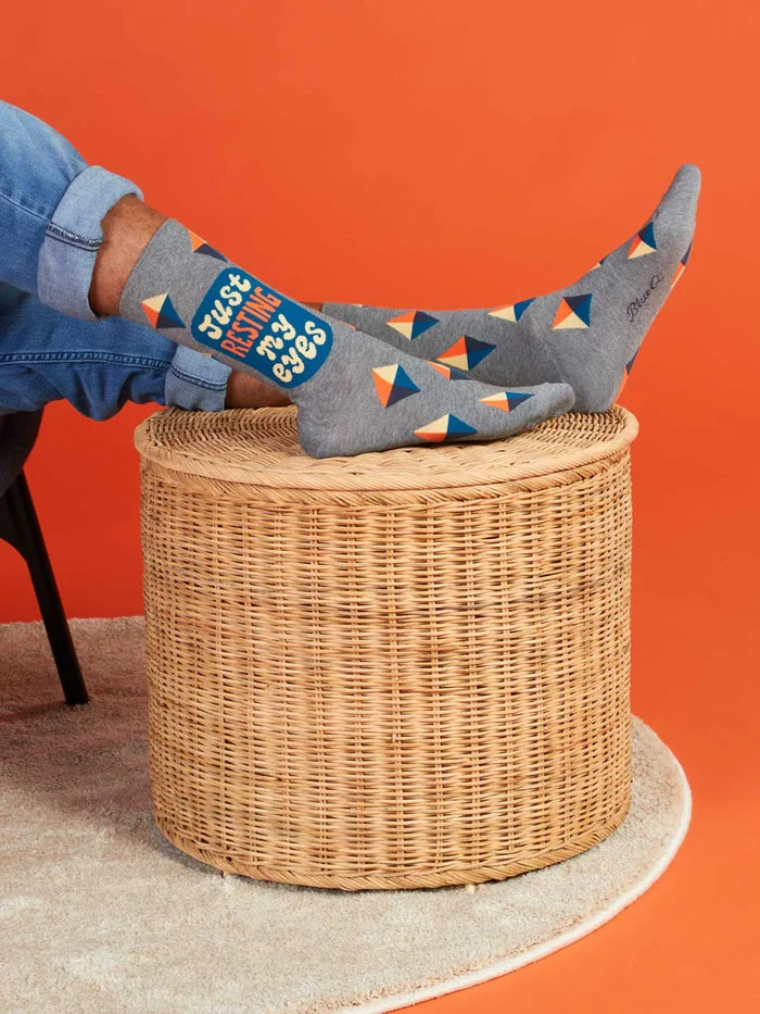 Blue Q Men's Socks 'Just Resting My Eyes'
