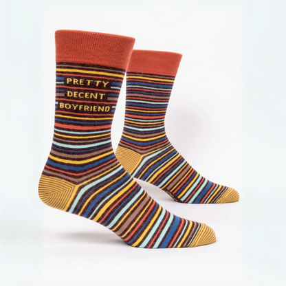Blue Q Men's Socks 'Pretty Decent Boyfriend'