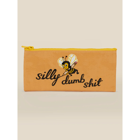 Blue Q Pencil Case Silly Dumb Shit