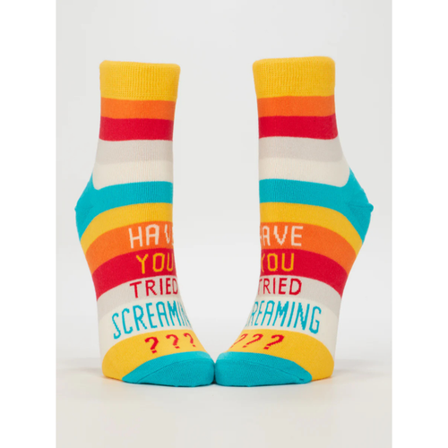 Blue Q Women's Ankle Socks 'Have You Tried Screaming?'