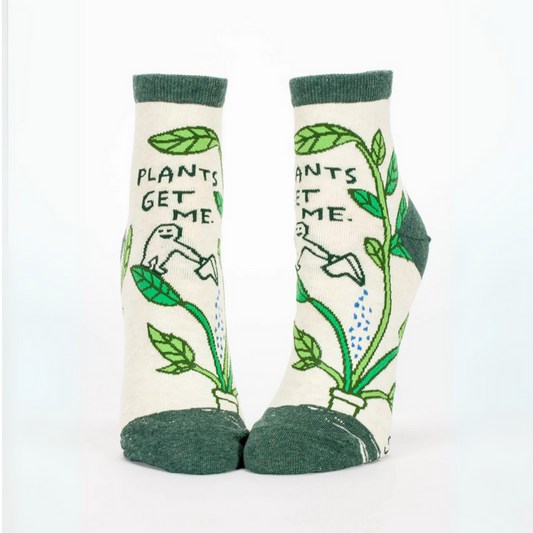 Blue Q Women's Ankle Socks 'Plants Get Me'