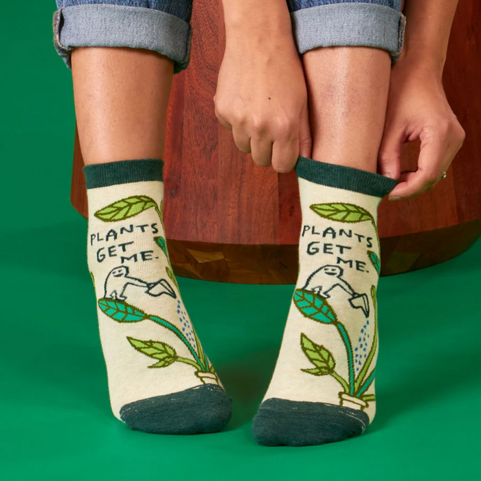 Blue Q Women's Ankle Socks 'Plants Get Me'