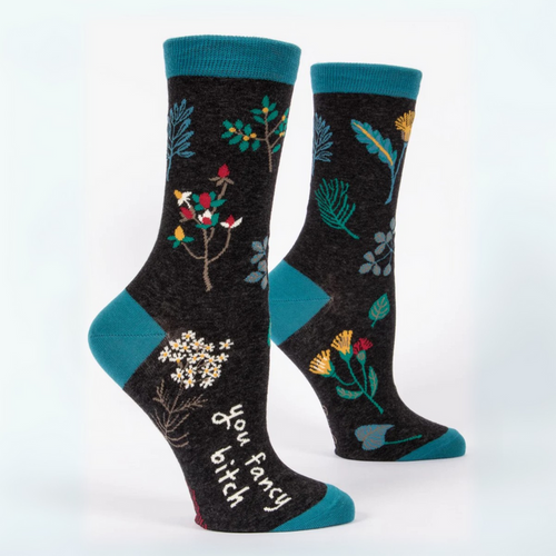 Blue Q  Women's Crew Sock 'You Fancy Bitch'