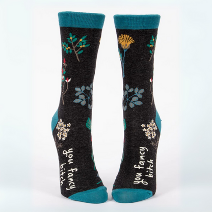 Blue Q  Women's Crew Sock 'You Fancy Bitch'