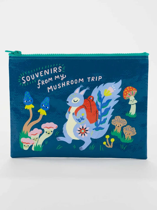 Blue Q Zipper Pouch Mushroom Trip