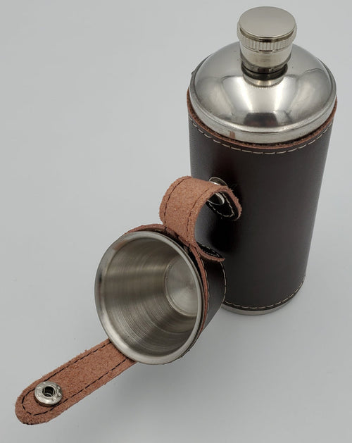 Camping Flask With Shot Glasses
