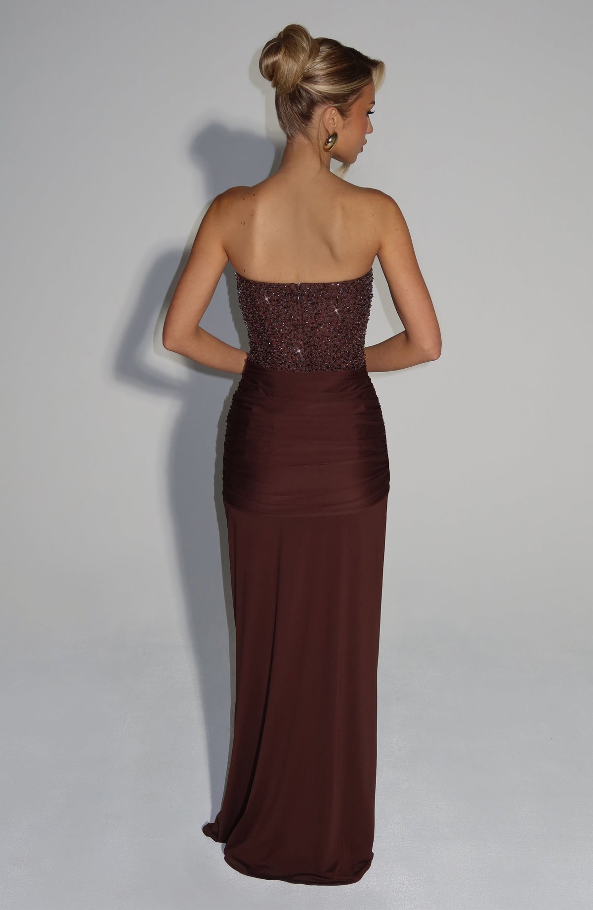 Elina | Elegant Plum Brown Maxi