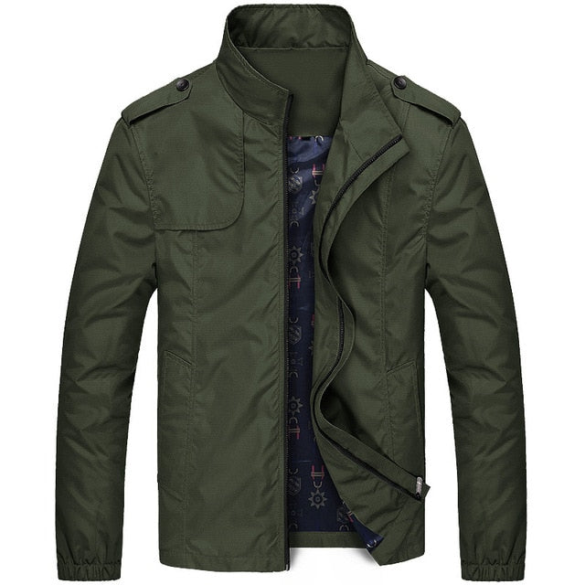 Classy Spring Autumn Casual Solid Fashion Slim Bomber Jacket - foxberryparkproducts