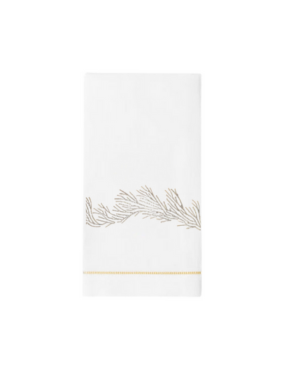 Coral Embroidered Hand Towel, Set of 4
