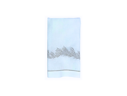Coral Embroidered Hand Towel, Set of 4