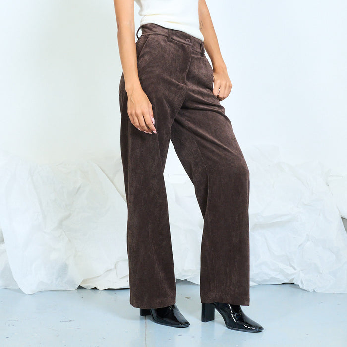 Corduroy straight leg trousers wholesale