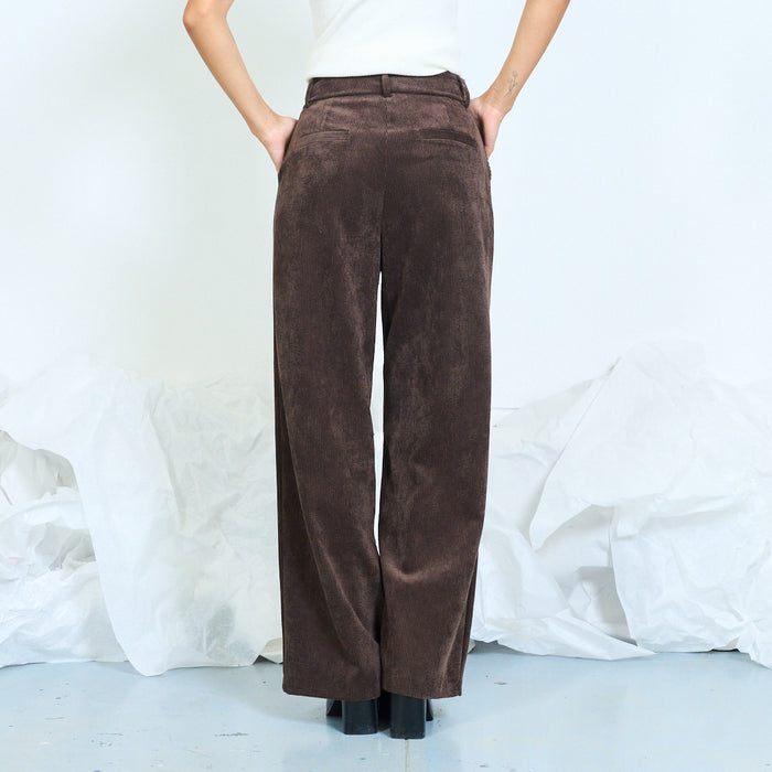 Corduroy straight leg trousers wholesale