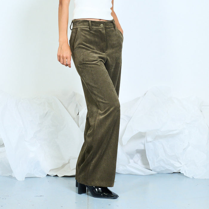 Corduroy straight leg trousers wholesale