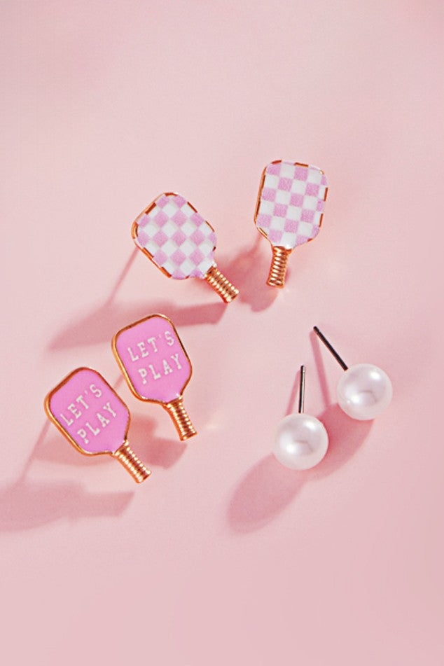 Cross Court Earrings