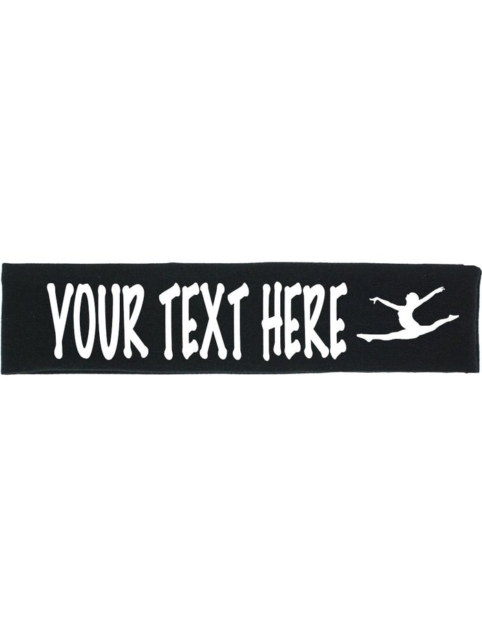 Custom Gymnastics Cotton Headband - Flat (Non Sparkle) Letters!