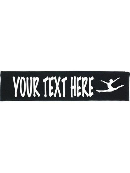 Custom Gymnastics Cotton Headband - Flat (Non Sparkle) Letters!