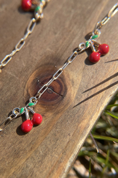 Dainty Chain Cherry Necklace