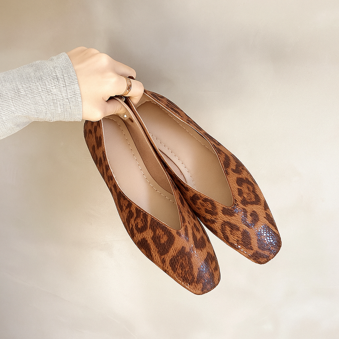 Daisy Vale Leather Flats
