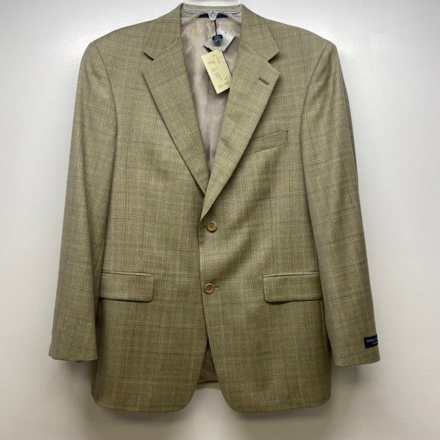 Daniel Cremieux 40 Men's Tan-Multicolor Wool Plaid Men's Jacket