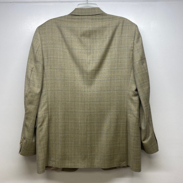 Daniel Cremieux 40 Men's Tan-Multicolor Wool Plaid Men's Jacket