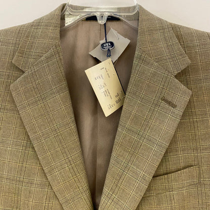 Daniel Cremieux 40 Men's Tan-Multicolor Wool Plaid Men's Jacket