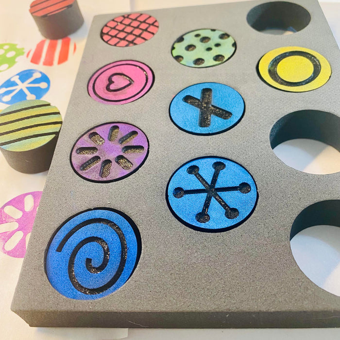 Designs by Gina H. | Circle Play | Foam Stamps - Set of 11