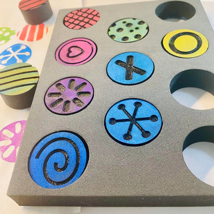 Designs by Gina H. | Circle Play | Foam Stamps - Set of 11