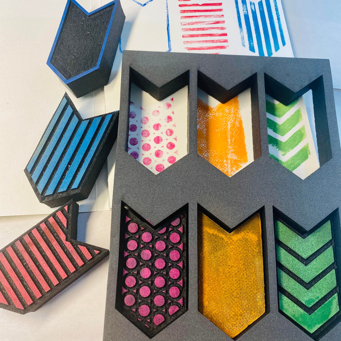 Designs by Gina H. | Geometric Arrows | Foam Stamps - Set of 6