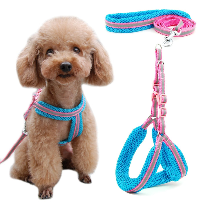 Dog Cat Harness Vest Reflective Breathable Mesh - foxberryparkproducts