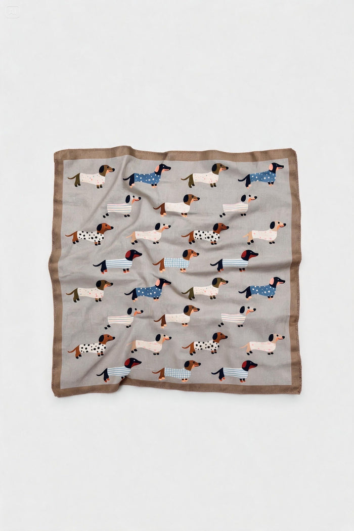 Dog-Print Square Scarf wholesale - image 1