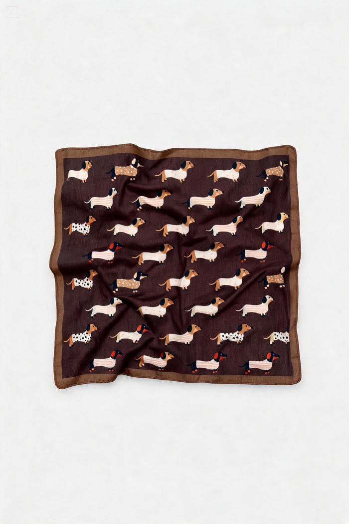 Dog-Print Square Scarf wholesale - image 3