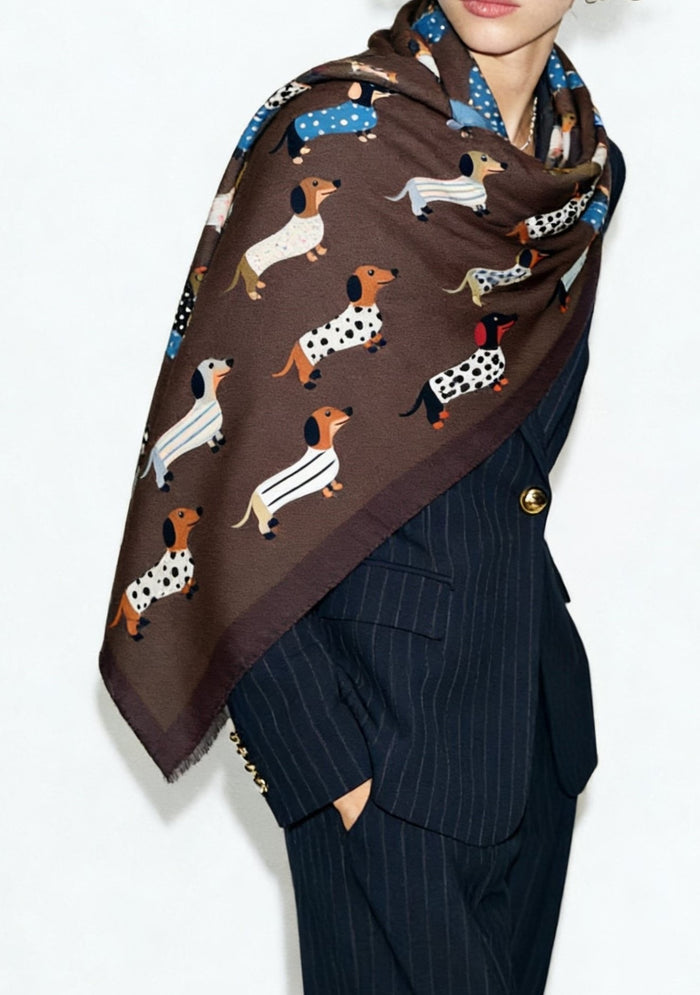 Dog-Print Square Scarf wholesale - image 4