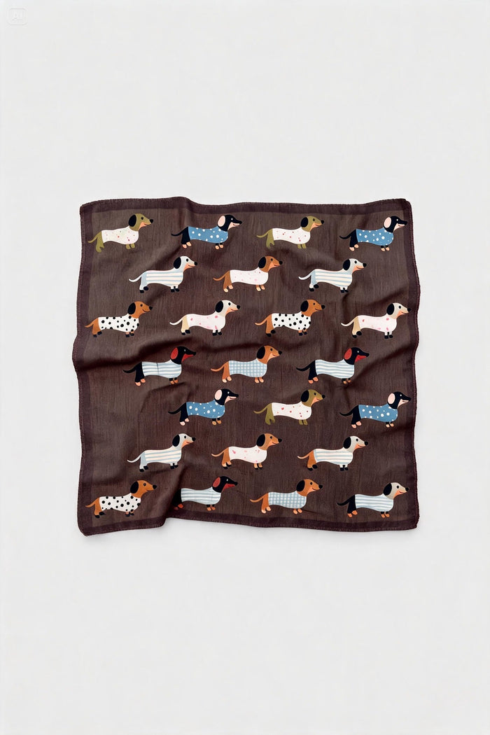 Dog-Print Square Scarf wholesale - image 5