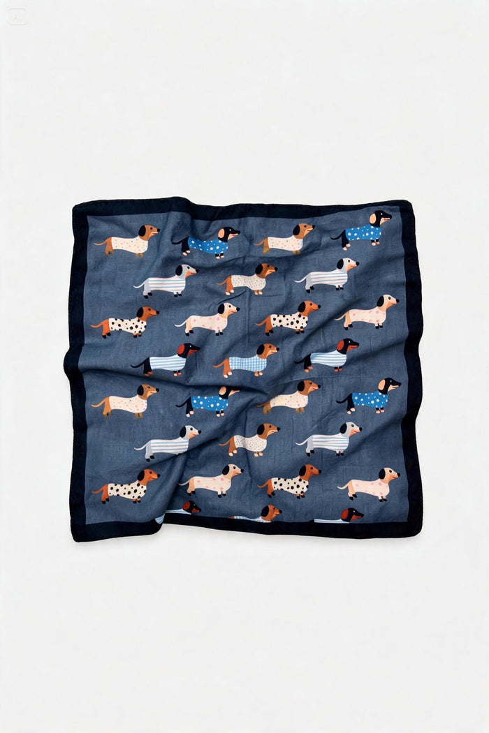 Dog-Print Square Scarf wholesale - image 7